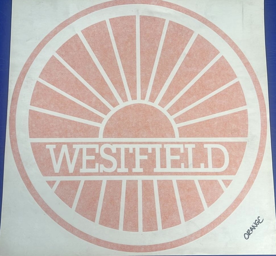 Westfield Orange Bonnet Transfer - 430mm